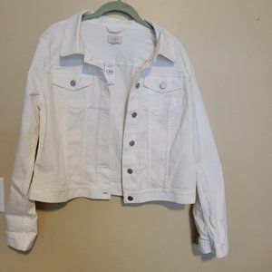 LOFT WHITE DENIM JACKET.  NEW